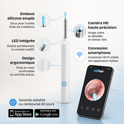 Néora — Nettoyeur d'oreilles connecté avec caméra Wi-Fi HD