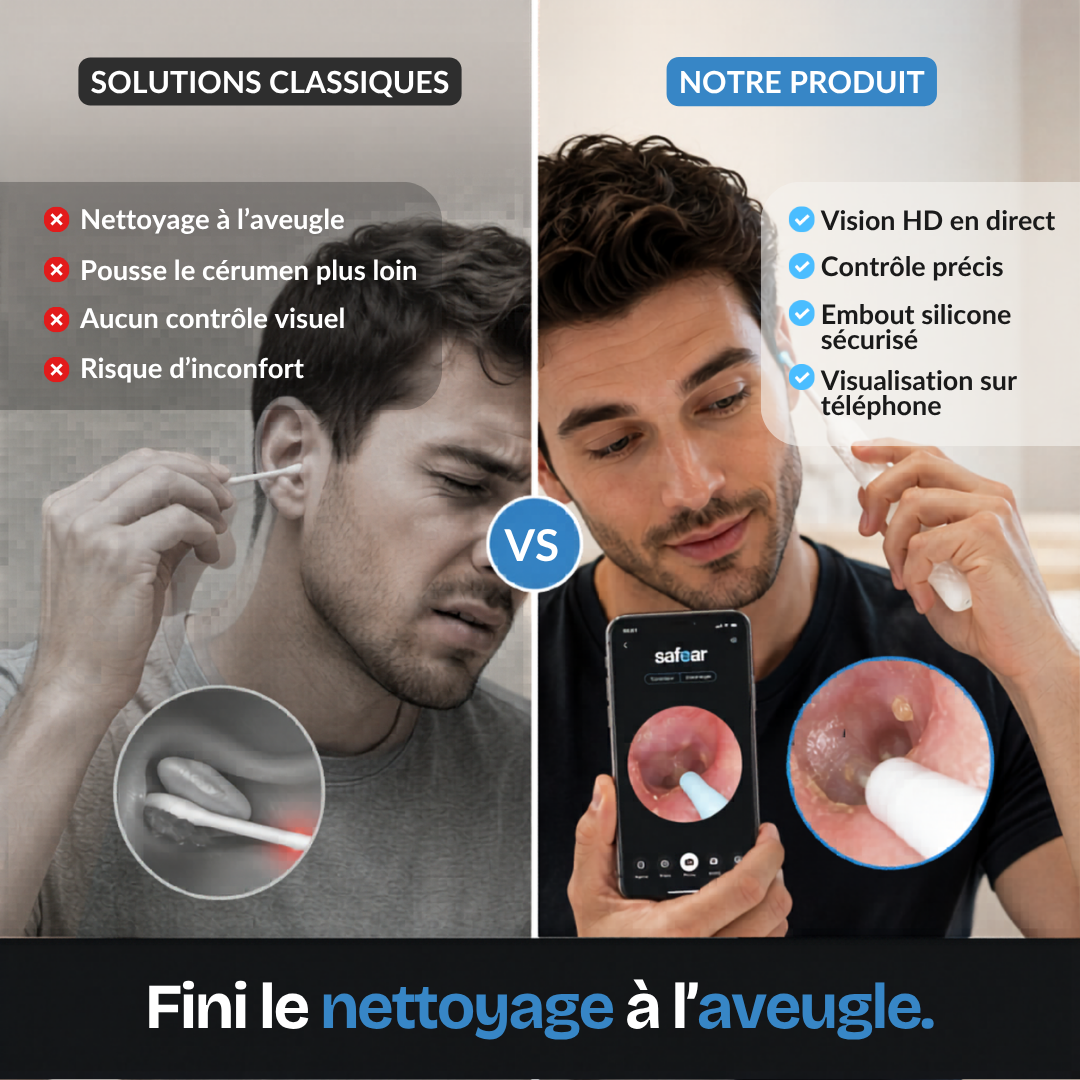 Néora — Nettoyeur d'oreilles connecté avec caméra Wi-Fi HD
